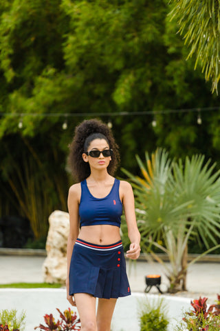 Falda Deportiva con Tableado con Pantaloneta